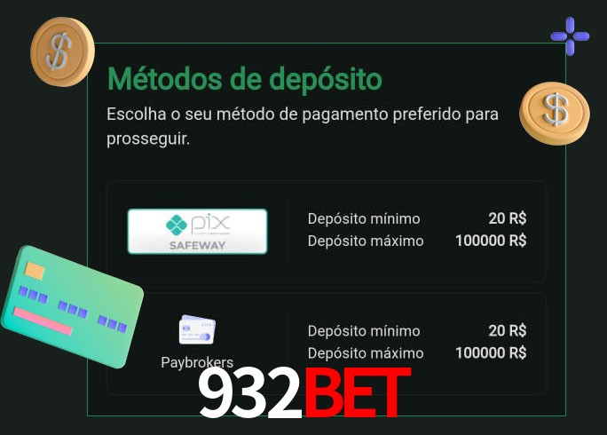O cassino 932bet oferece uma grande variedade de métodos de pagamento